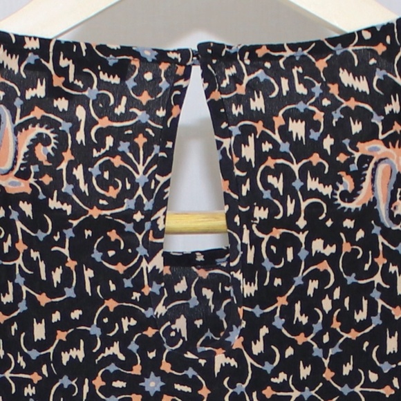 MADEWELL FIESTA PAISLEY 100% SILK BELL SLEEVE TOP - Picture 6 of 8